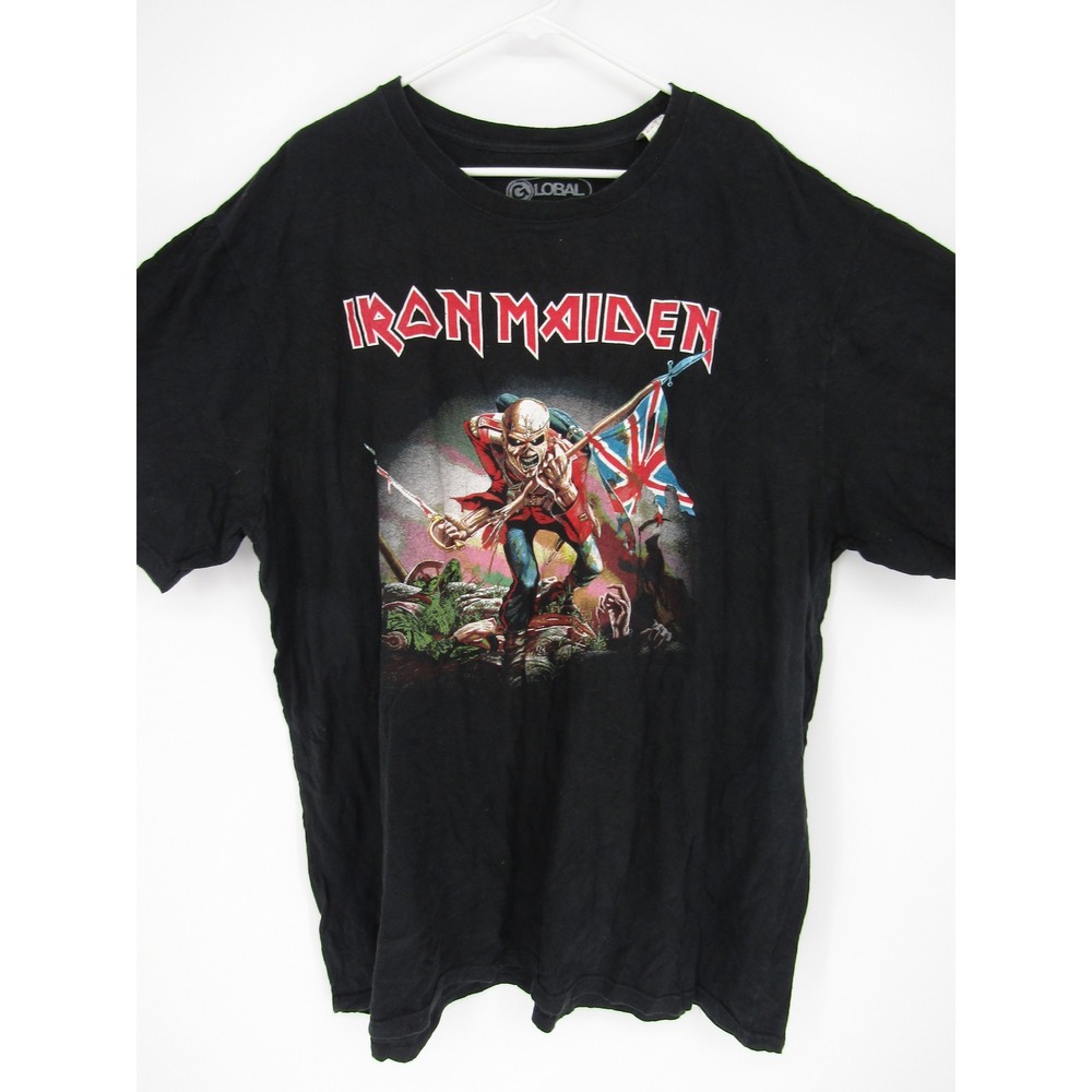 Global Iron Maiden T-Shirt Mens 2XLT Black The Trooper Graphic Band Tee 2019